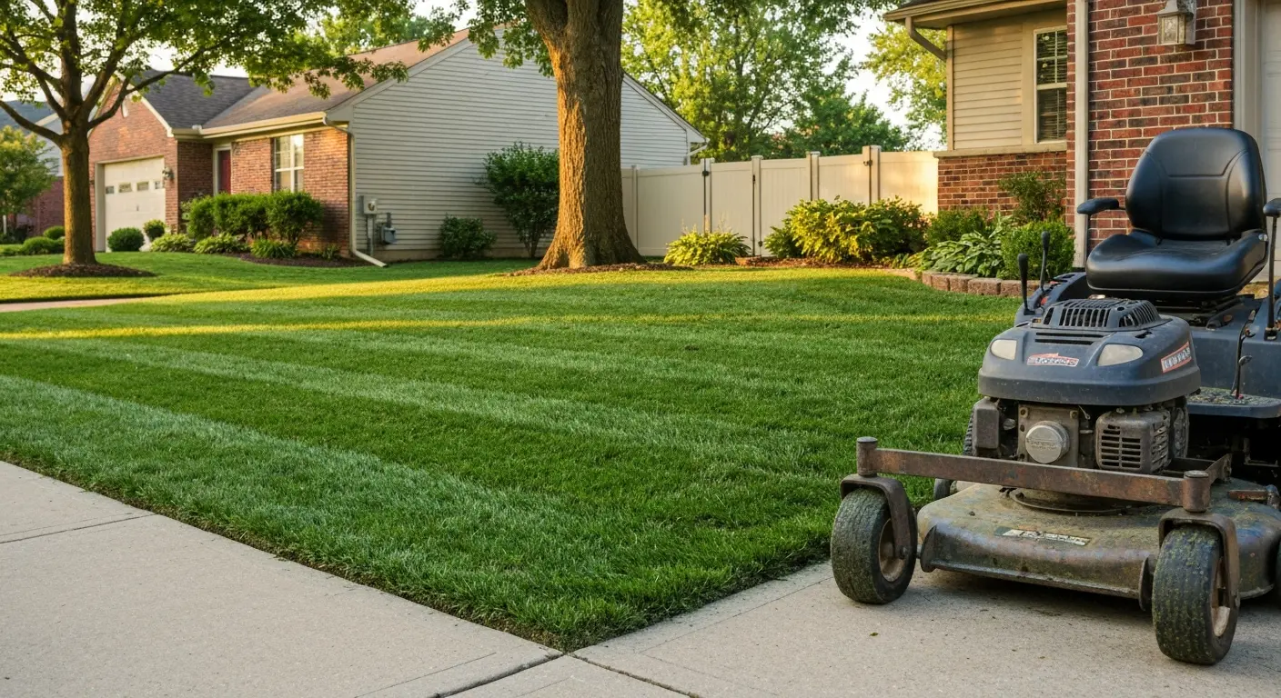 Lawn maintenance in New Lenox