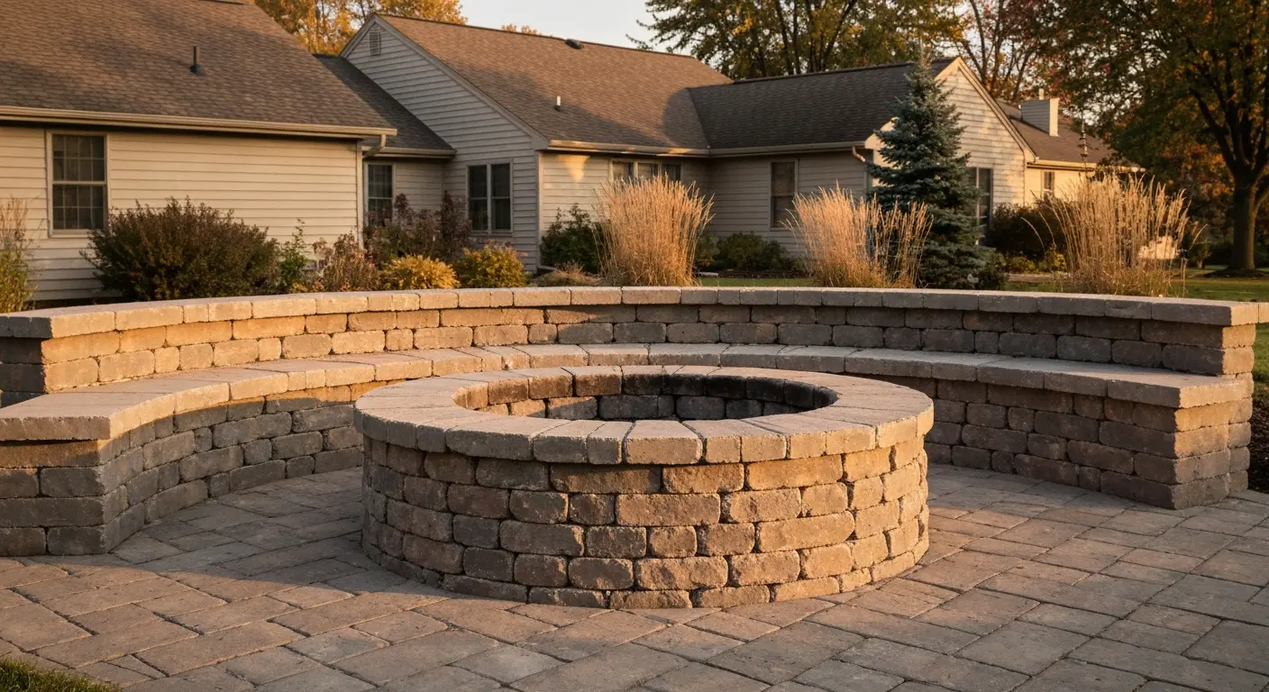 Masonry fire pit