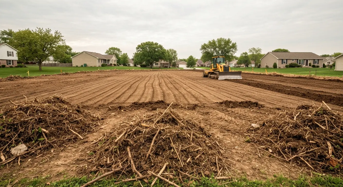Lot clearing and grading work