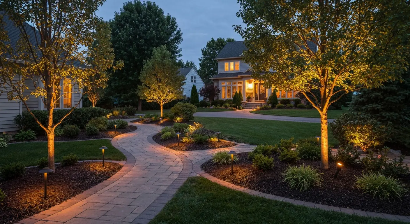 Landscape lighting installation