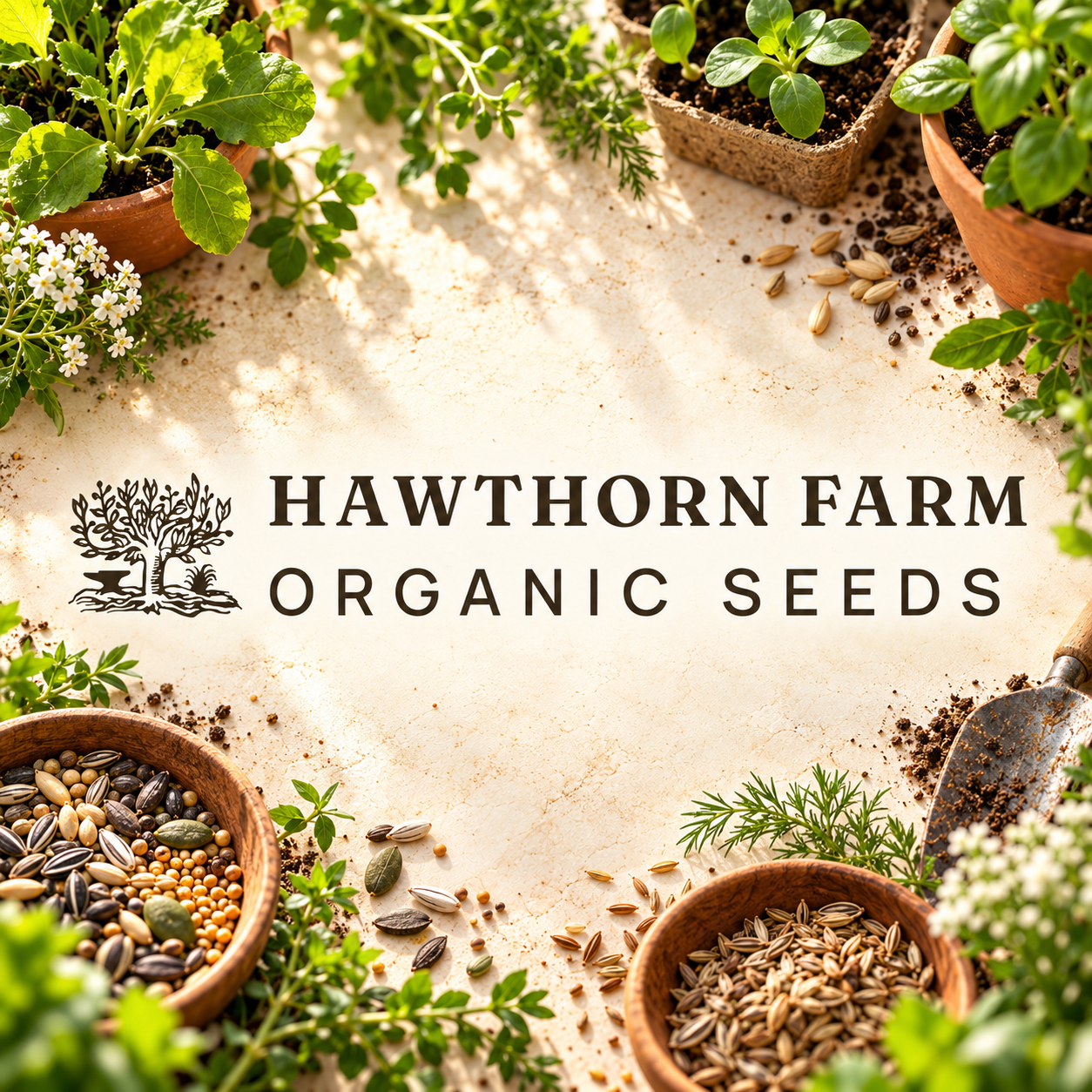Hawthorn Farm Organic Seeds sponsor artwork
