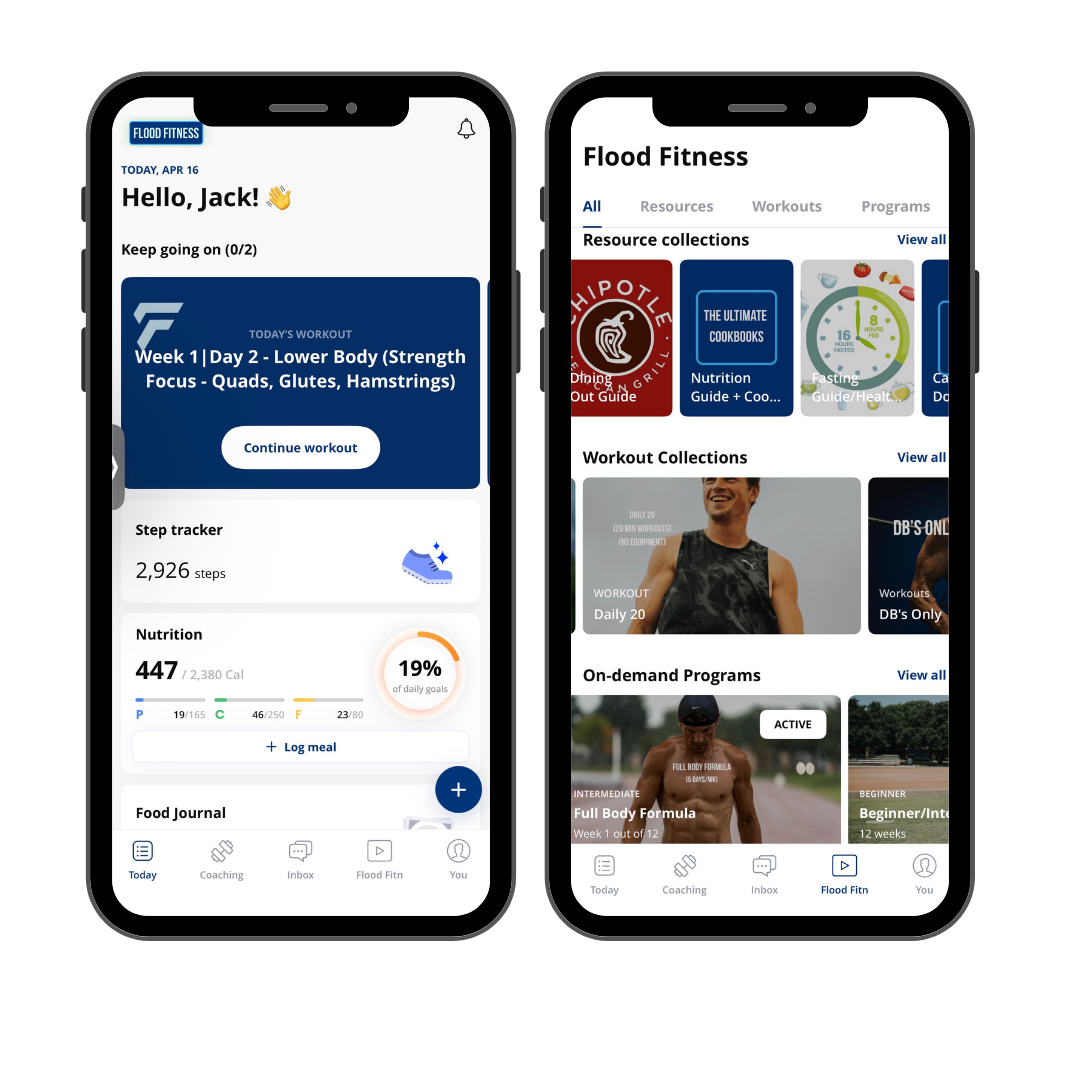 Flood Fitness App Dashboard Mockup