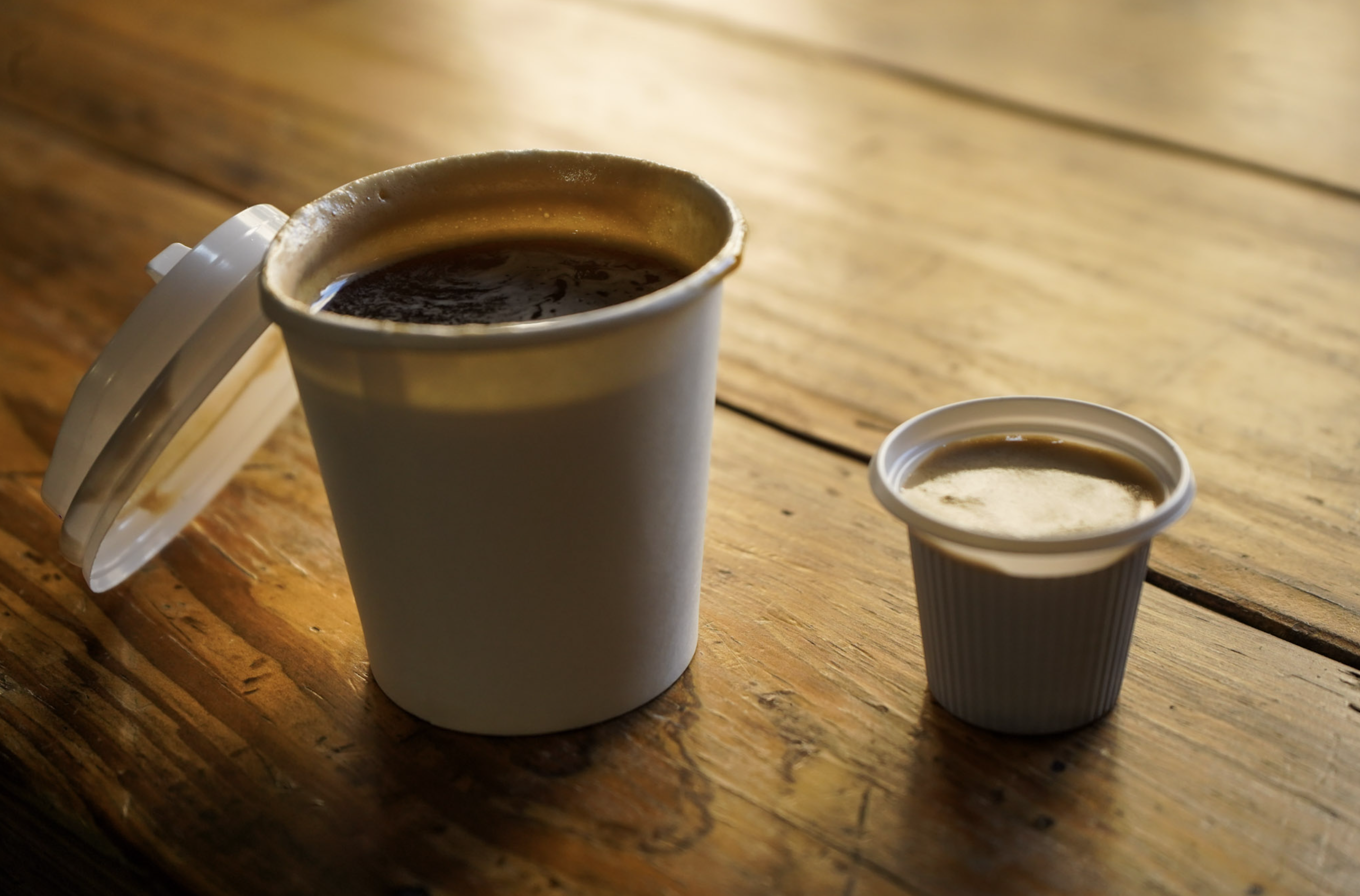 Colada cup with an espresso shot to share