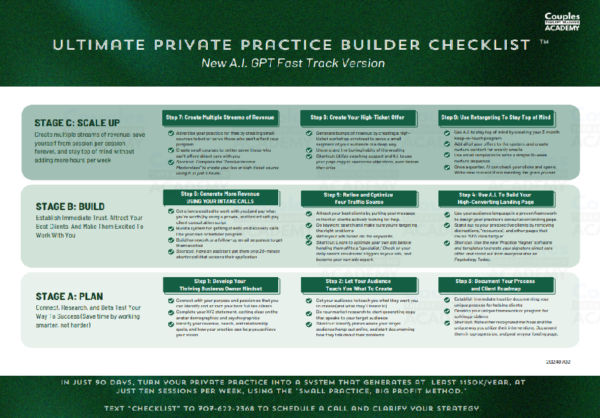 Ultimate Private Practice Builder Checklist