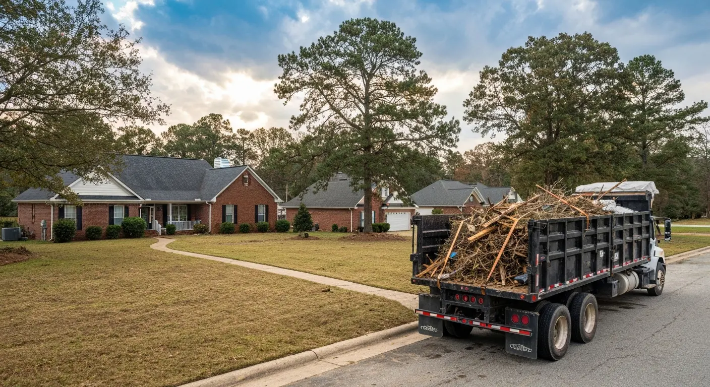 Storm debris hauling