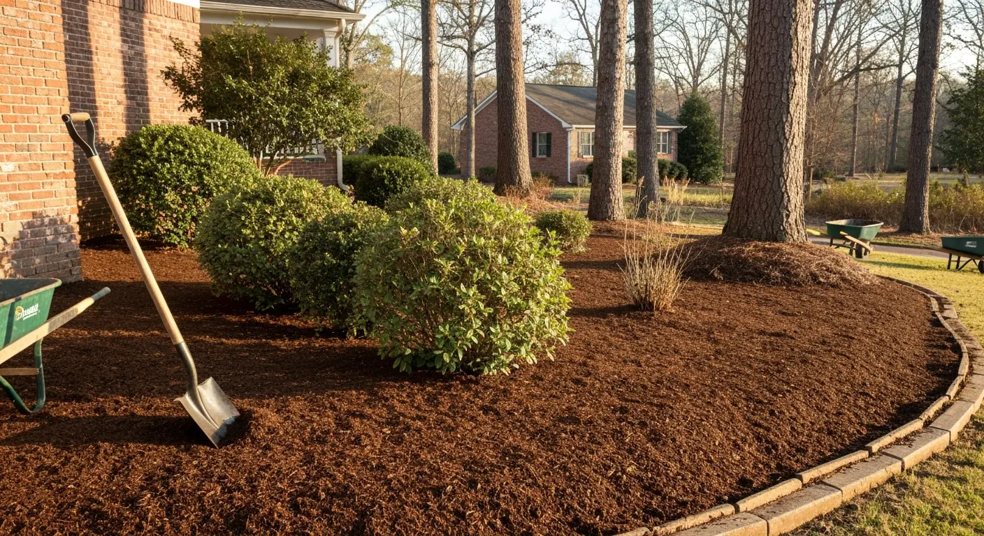 Mulch delivery in Hickory
