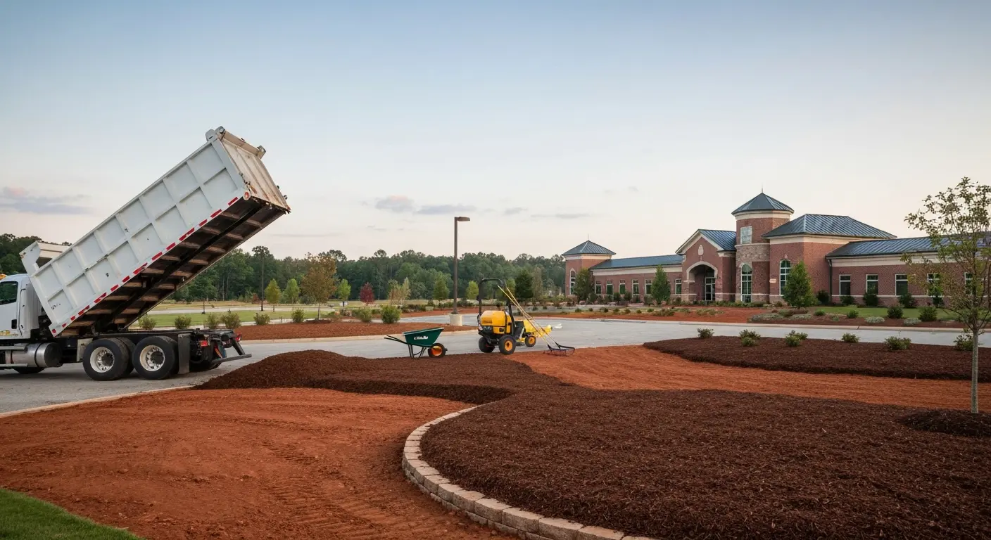 Commercial landscaping material delivery