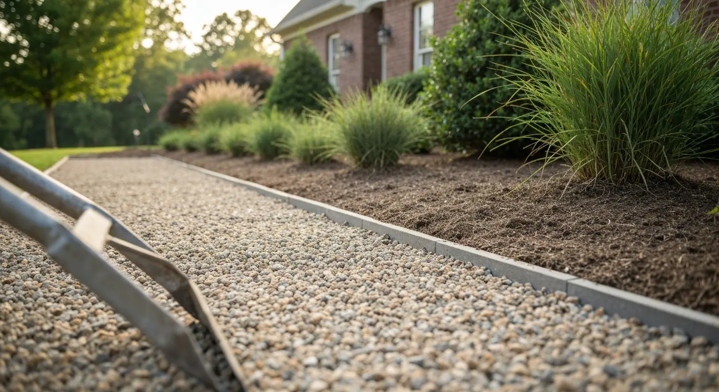 Landscape gravel base material