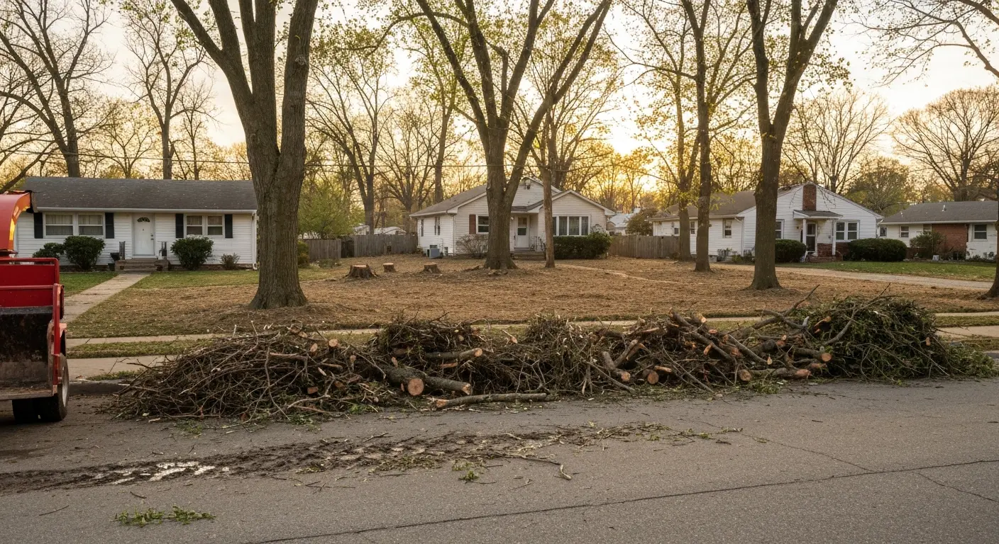 Storm debris cleanup service