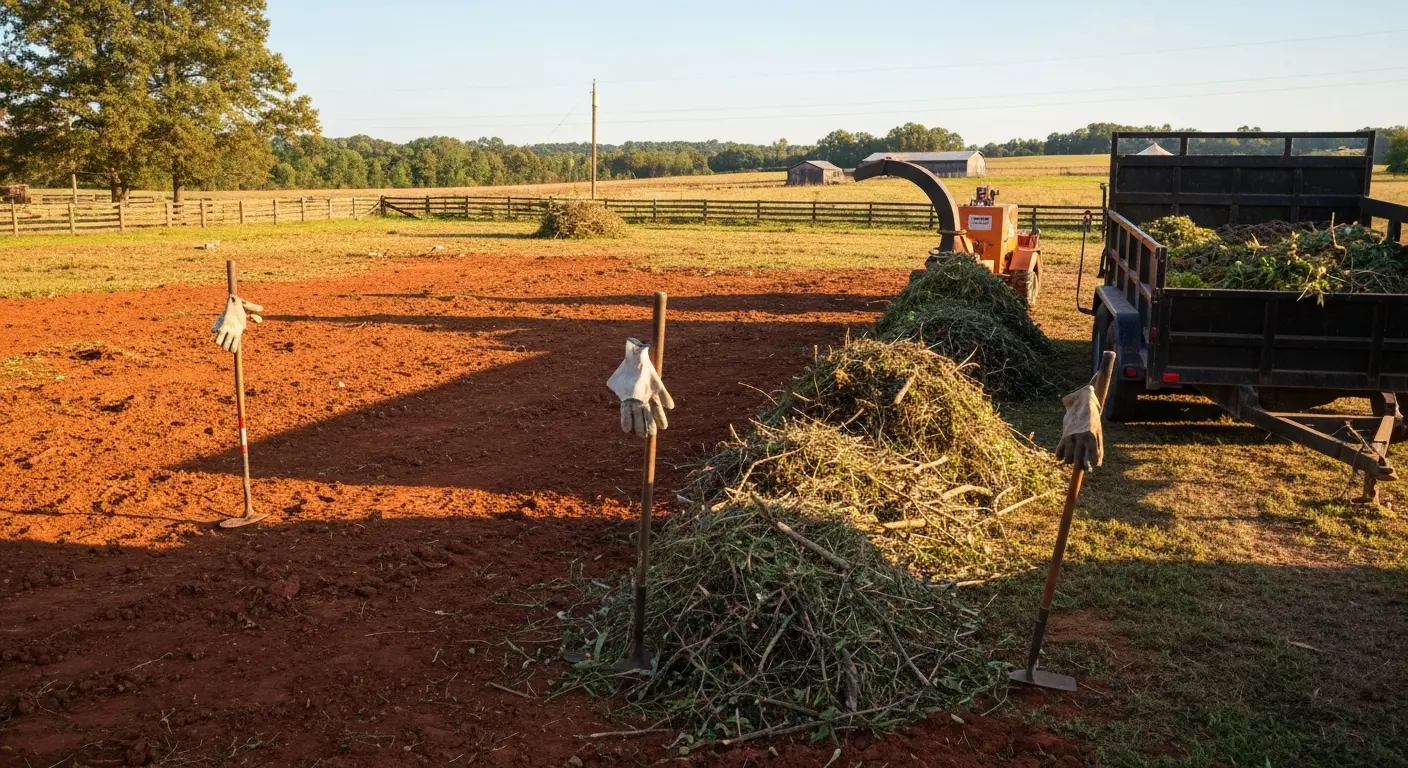Yard waste debris removal
