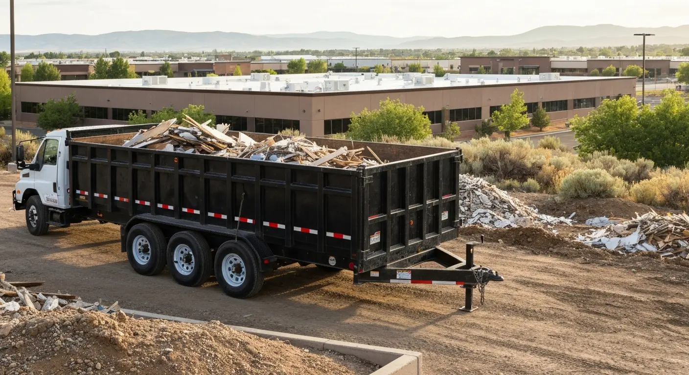 Dump trailer for cleanup