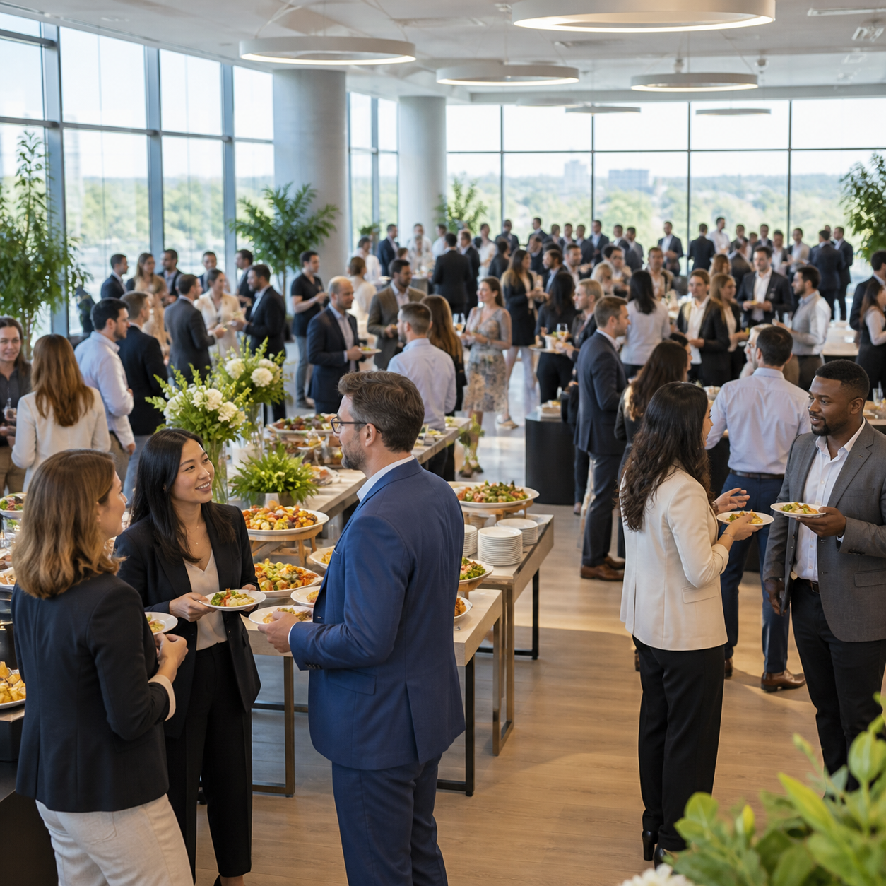 A medium corporate gathering of 51 to 100 guests