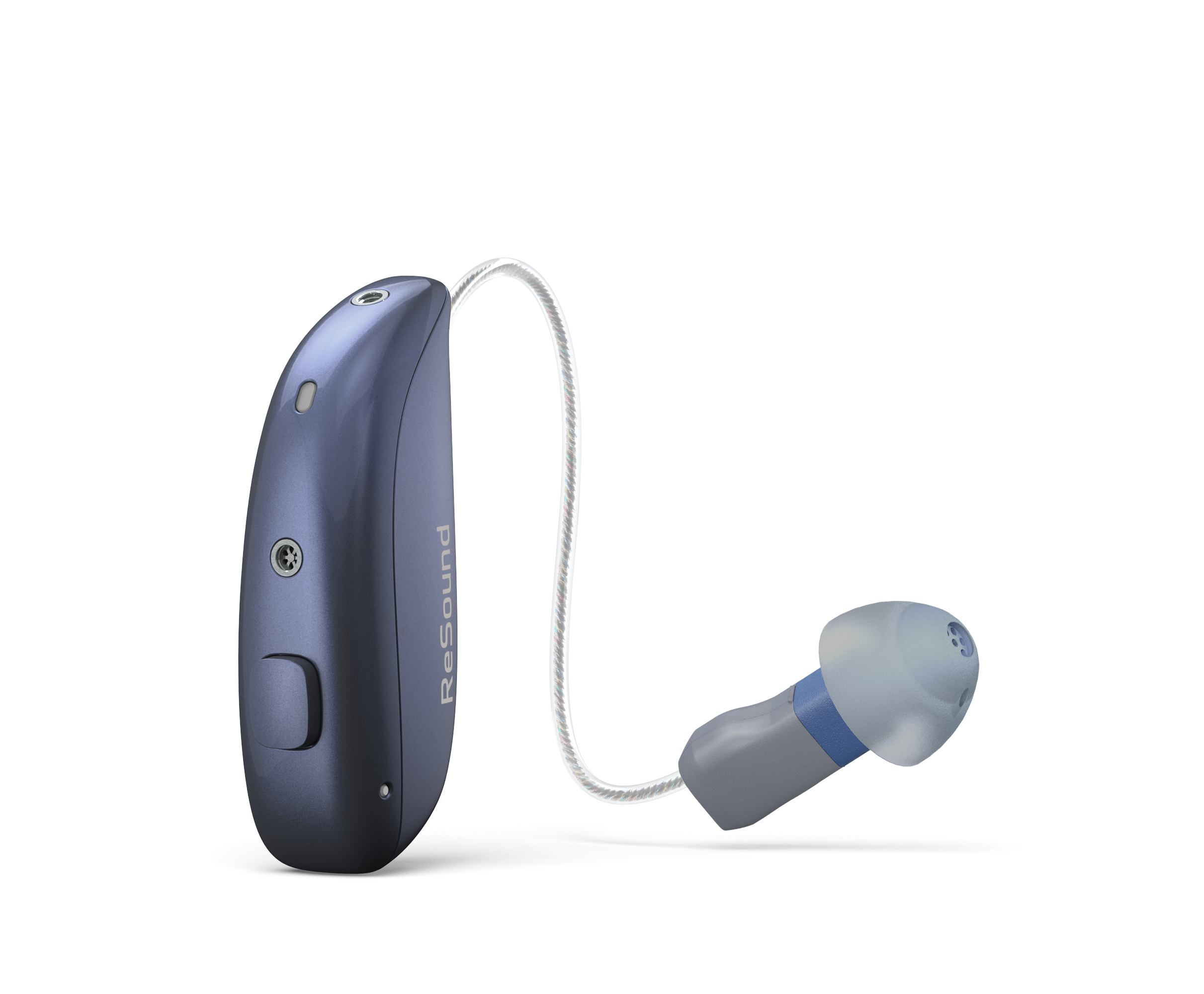 Hearing aid in Steel Blue