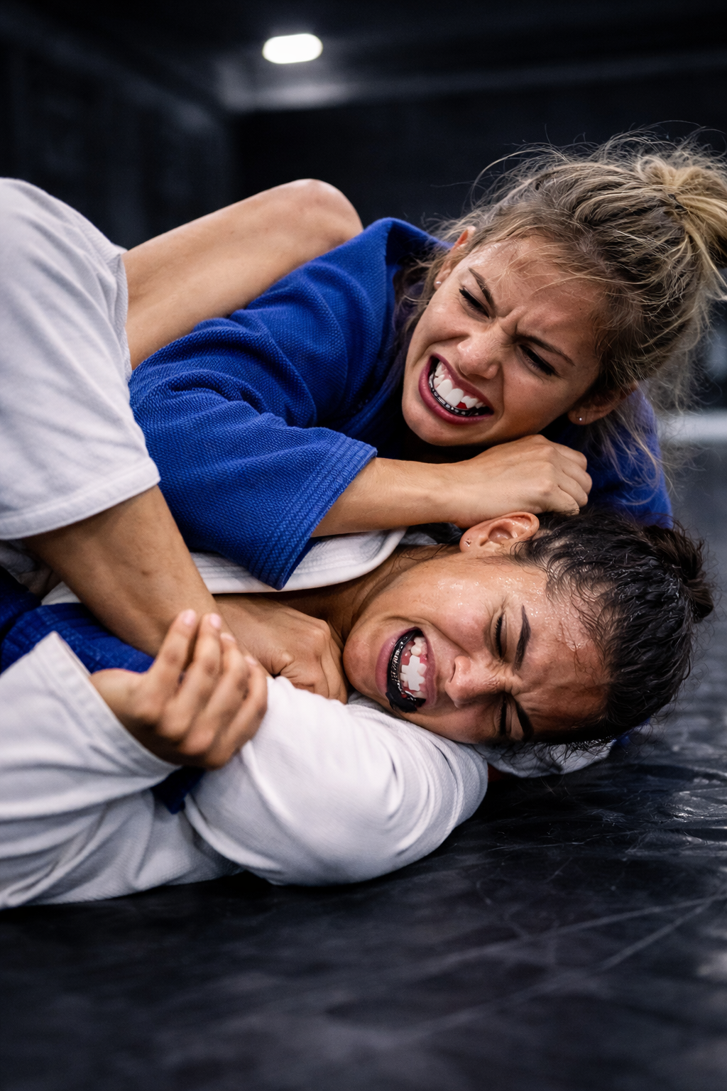 bjj athlete wearing custom mouthguard