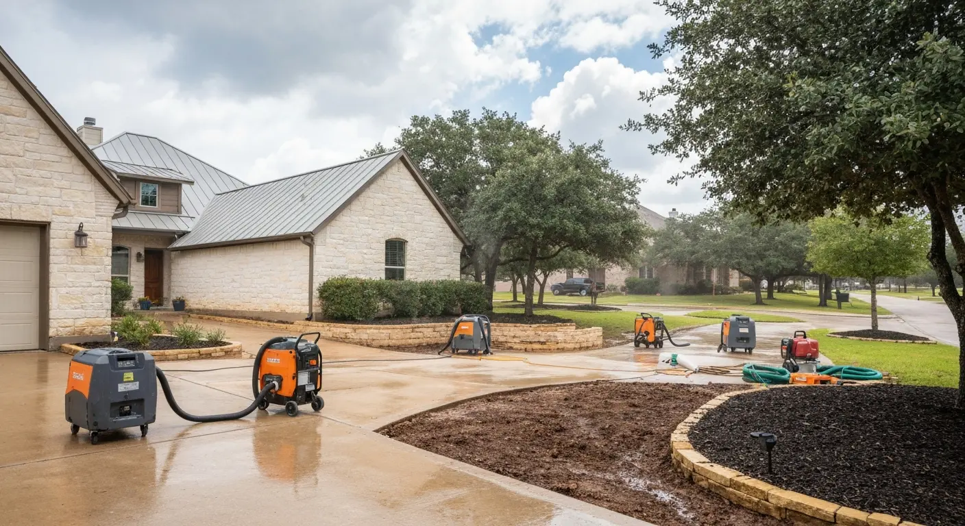 Storm water damage cleanup