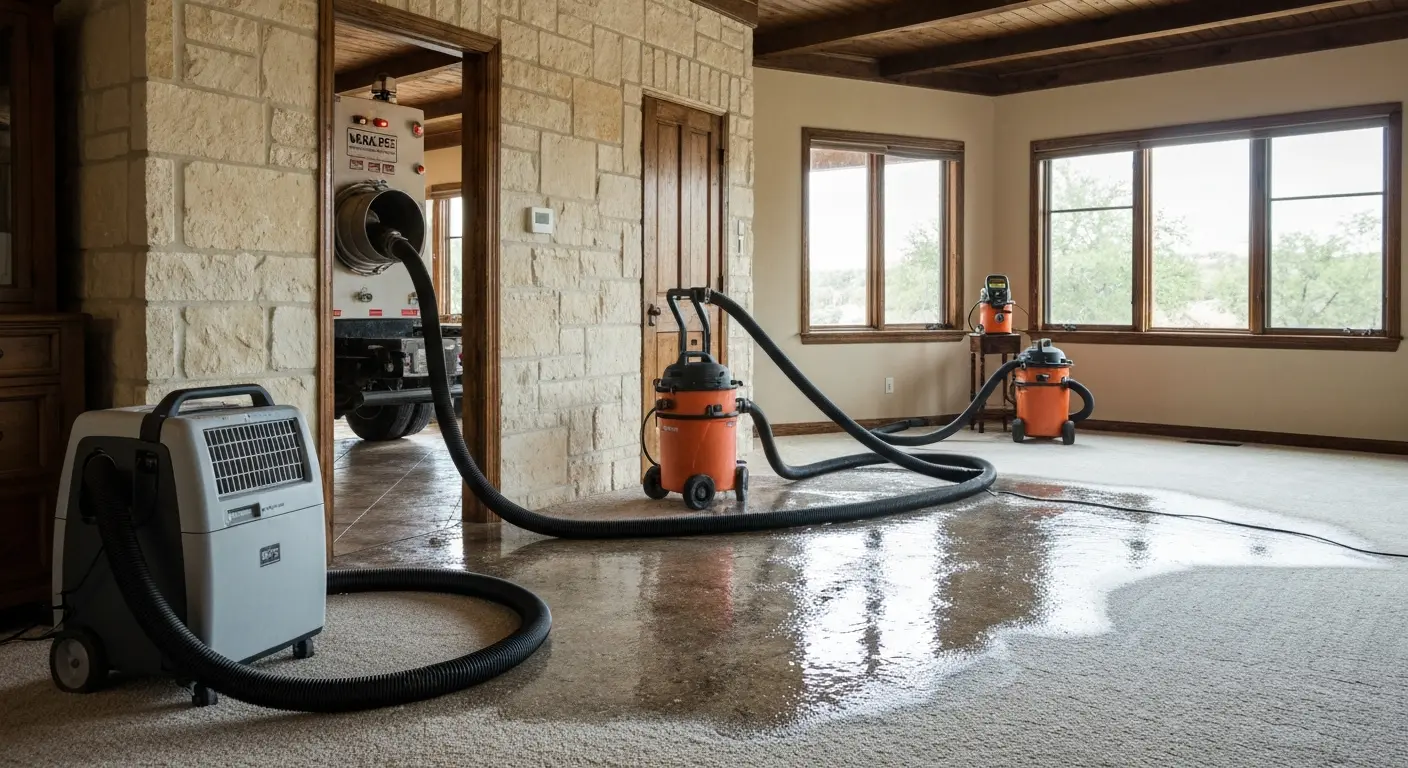 Water extraction from burst pipe