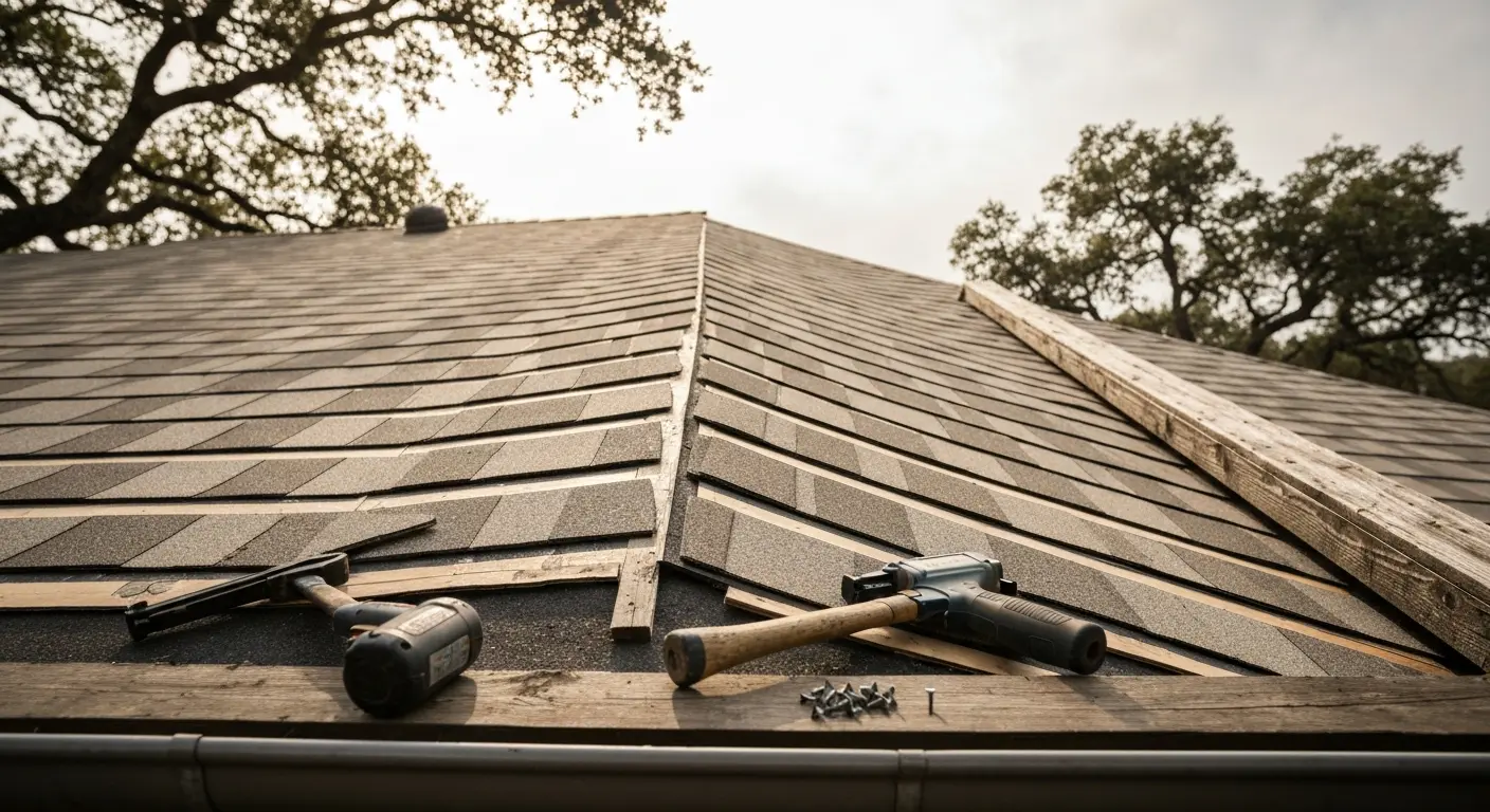 Shingle replacement work