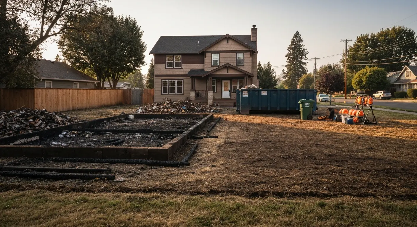Fire debris removal and cleanup