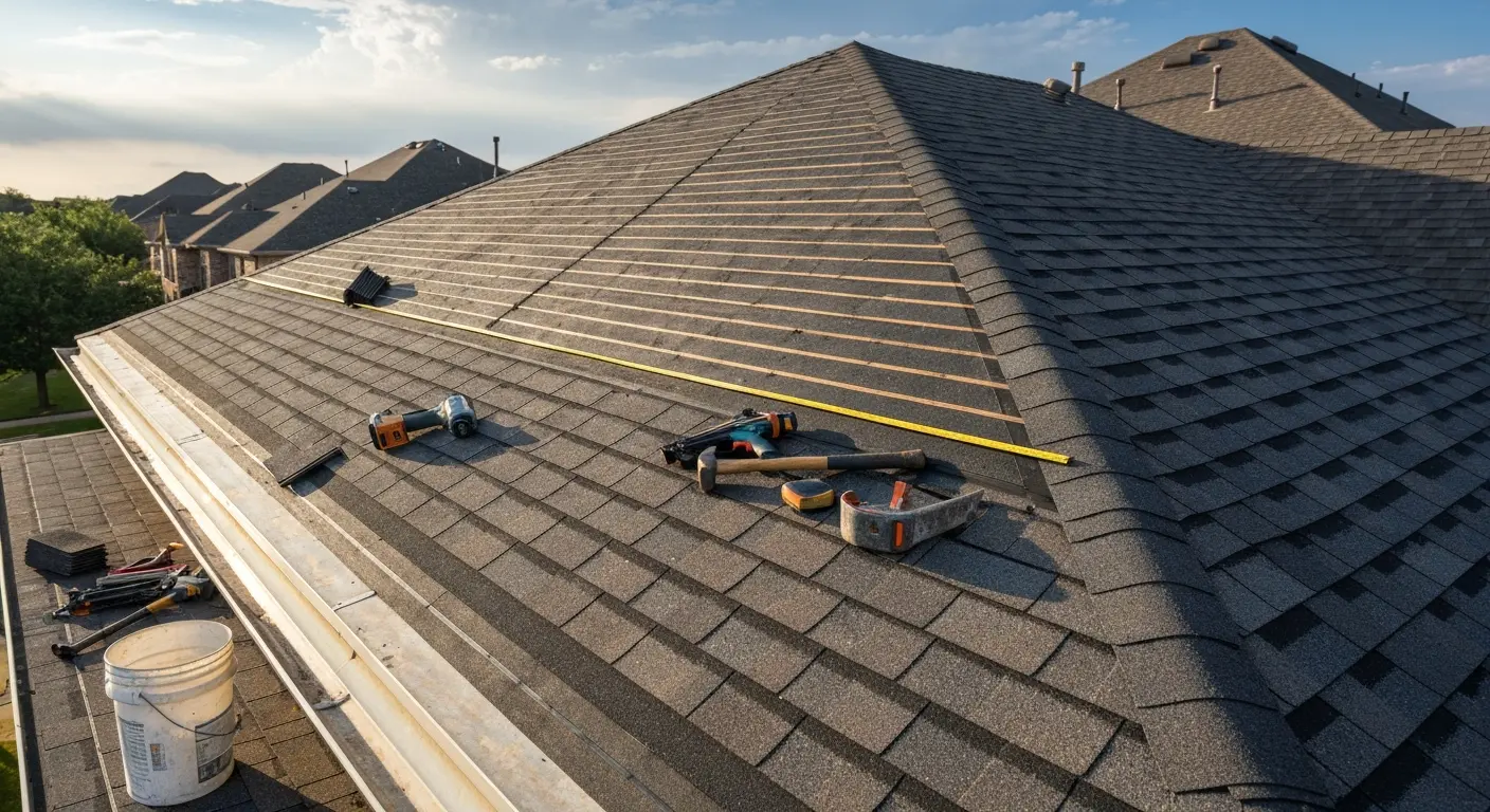 Storm damage roof repair