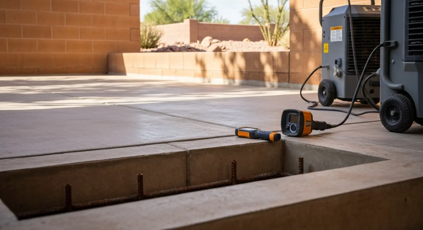 Slab foundation water damage in Teravista