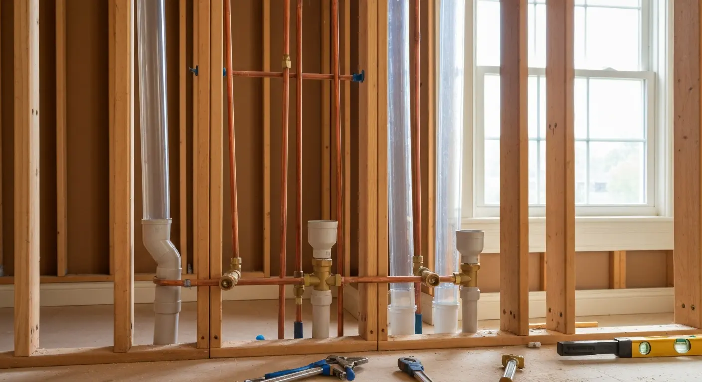 Bathroom plumbing installation