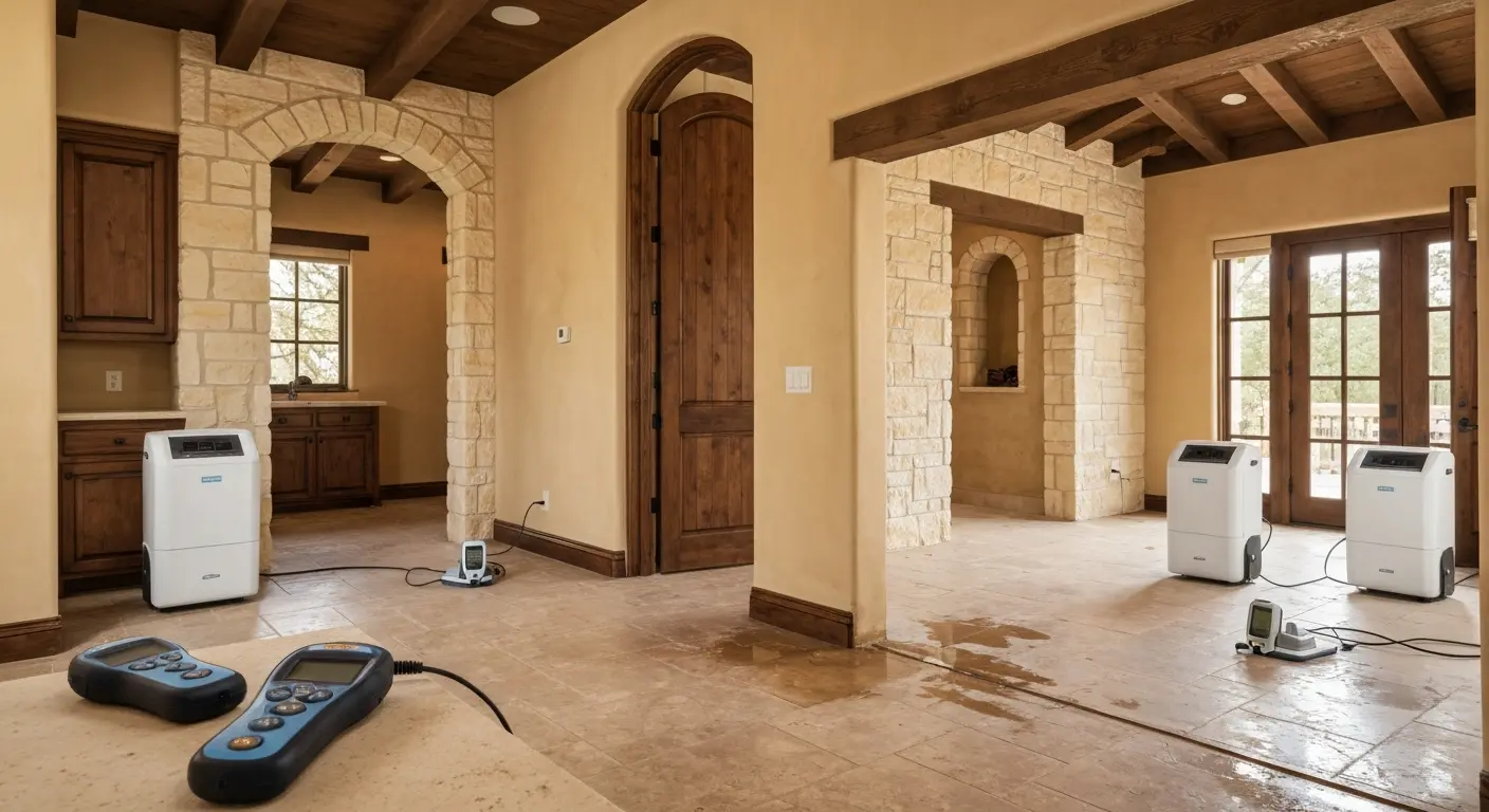 Water damage restoration project