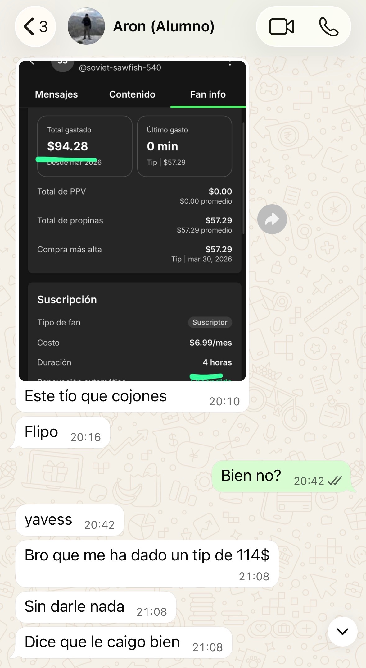 Resultado de alumno