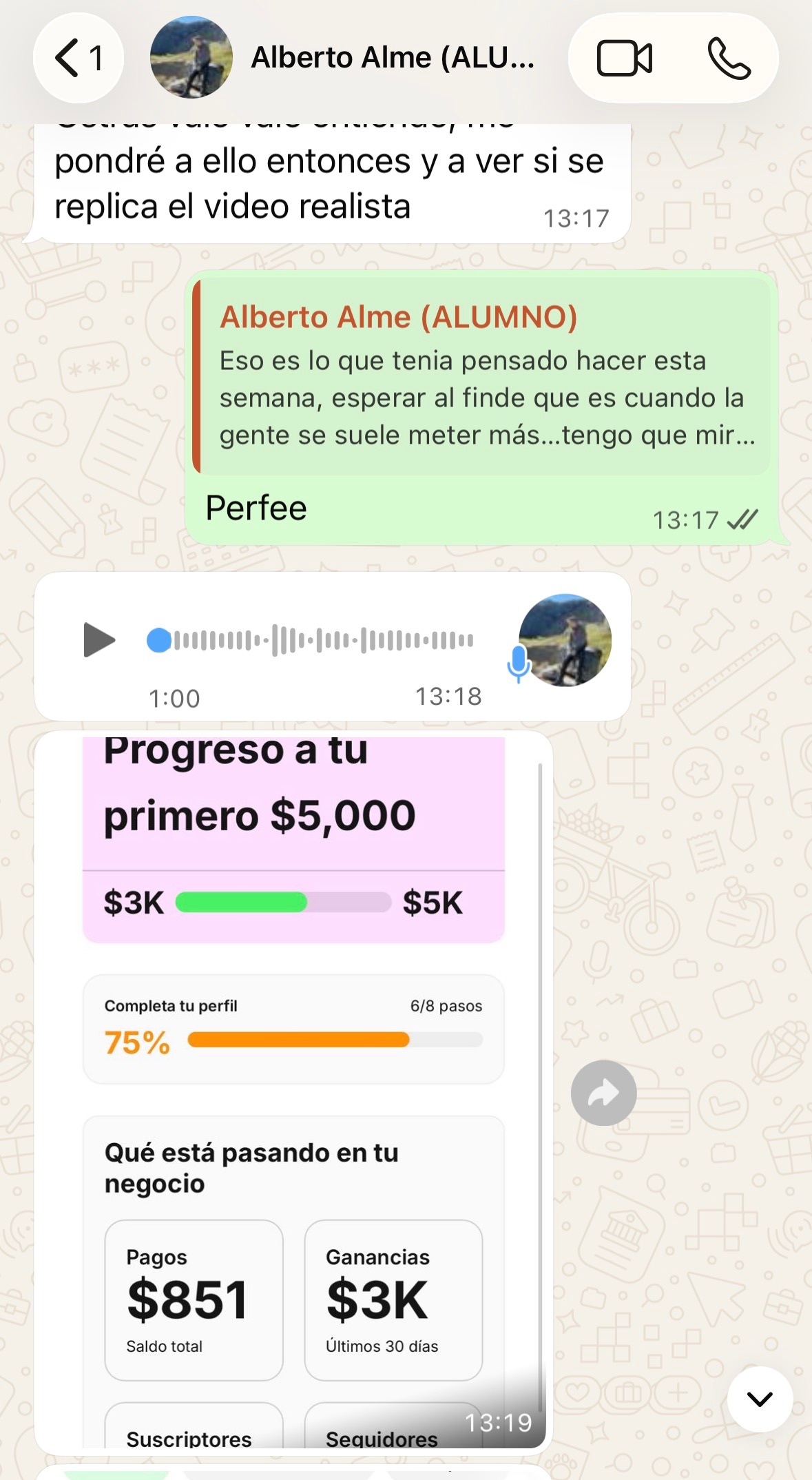 Resultado de alumno
