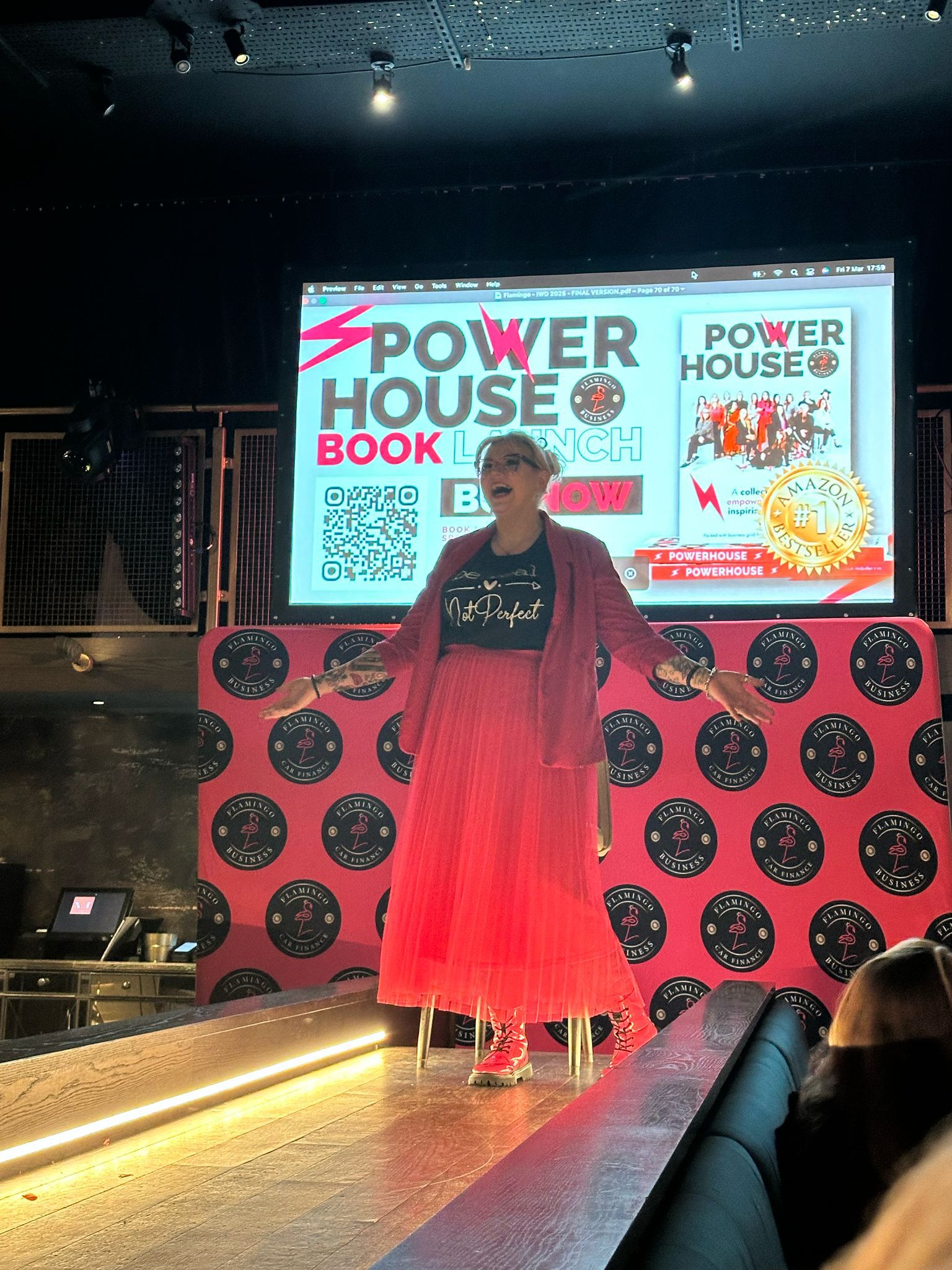 Kim Antrobus speaking at the Powerhouse book launch