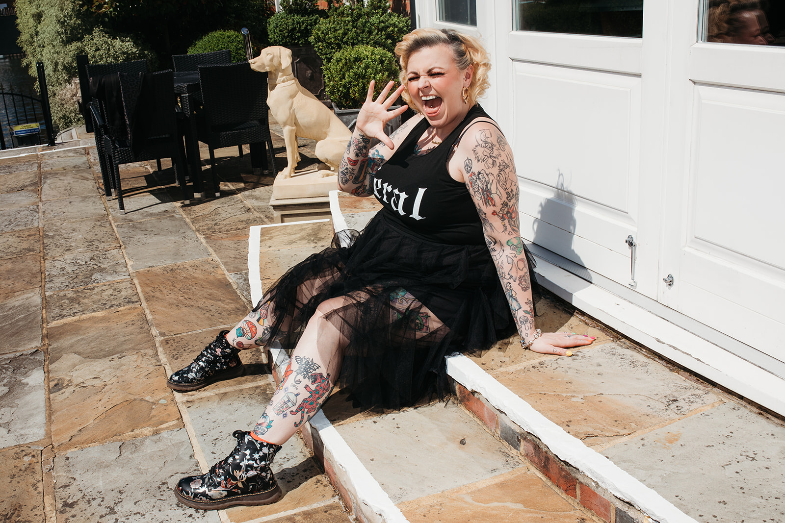 Kim Antrobus in her feral tee