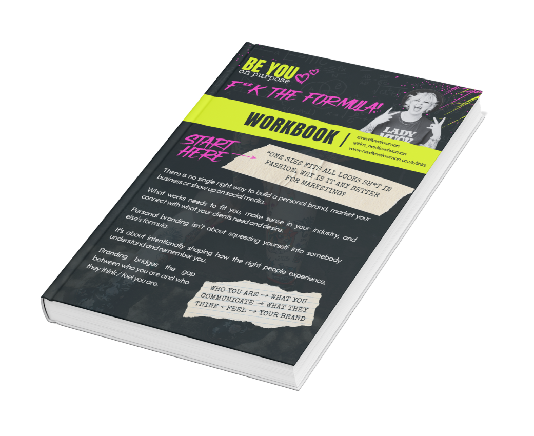 The F*ck the Formula workbook by Kim Antrobus, Next Level Woman