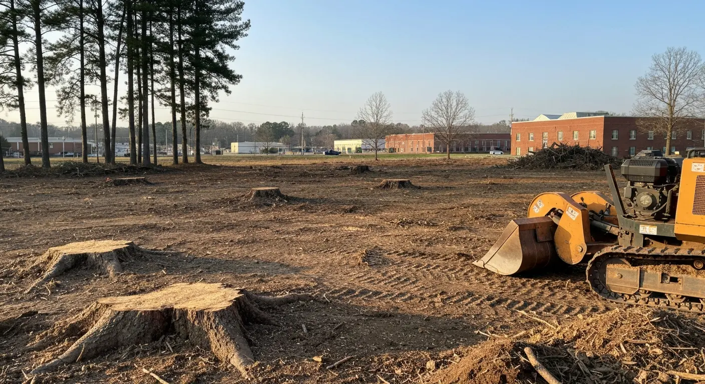 Commercial stump grinding Holly Springs