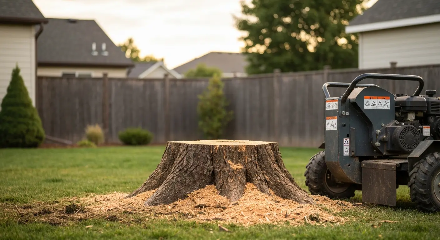 Stump grinding service