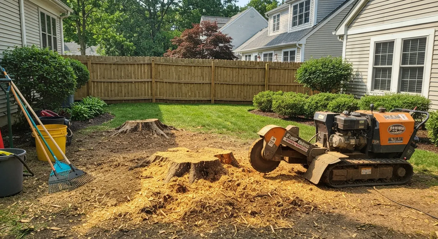 Stump grinding service