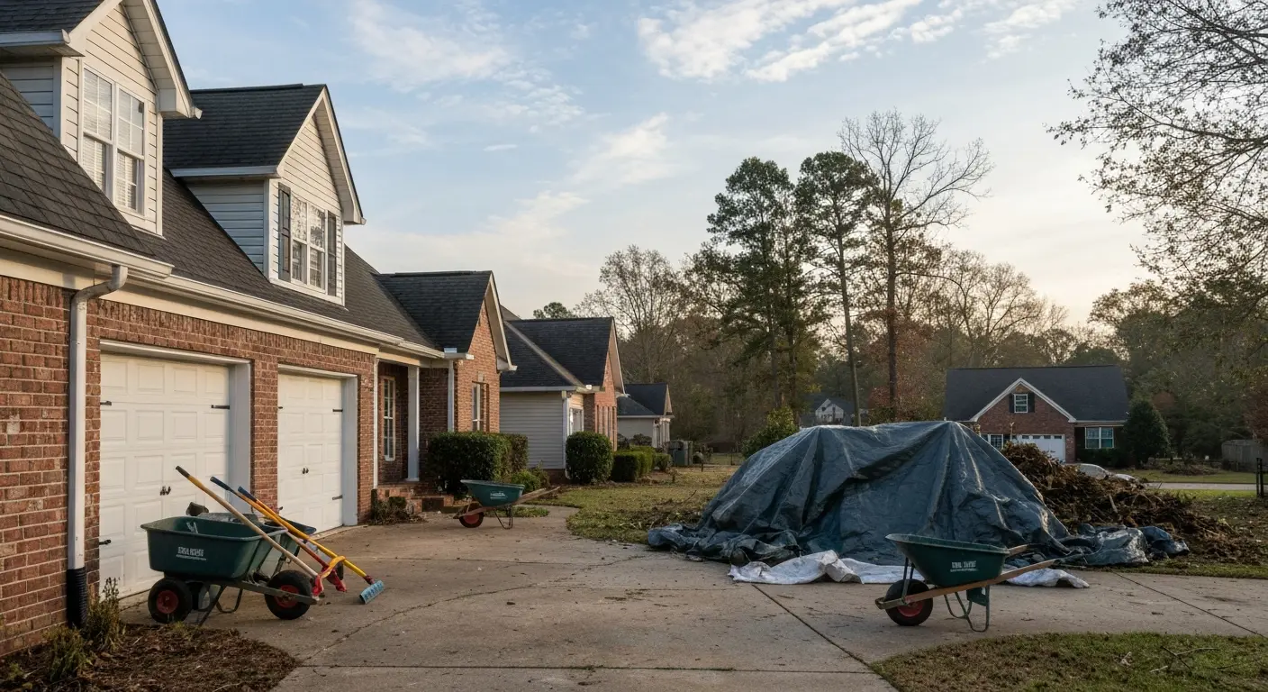 Storm damage cleanup