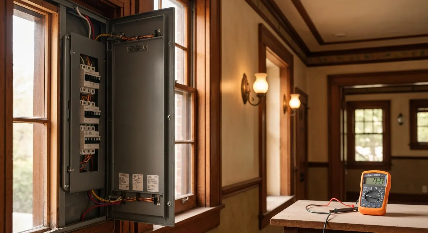 Electrical panel upgrade project in historic Pasadena home