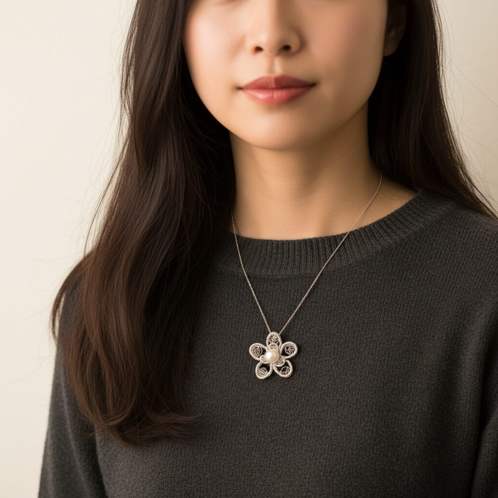 LLFA 關於LLFA念念花藝學院的珠寶花課程的項鍊作品