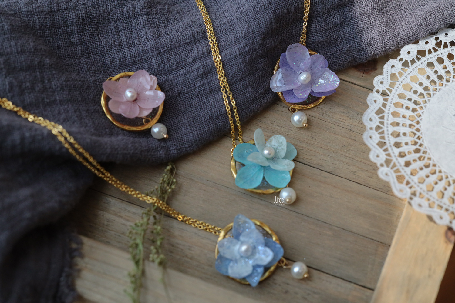 LLFA保鮮花首飾課程 念念花藝 學員作品