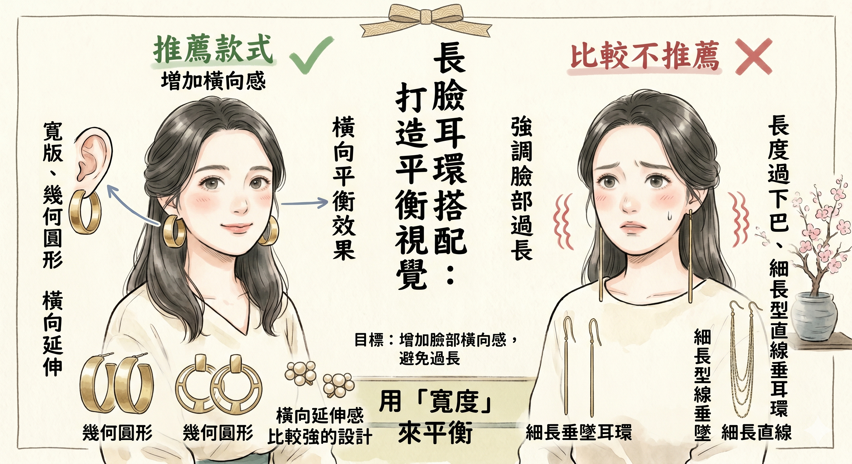耳環與臉型配搭小秘訣 耳環與臉型配搭小秘訣