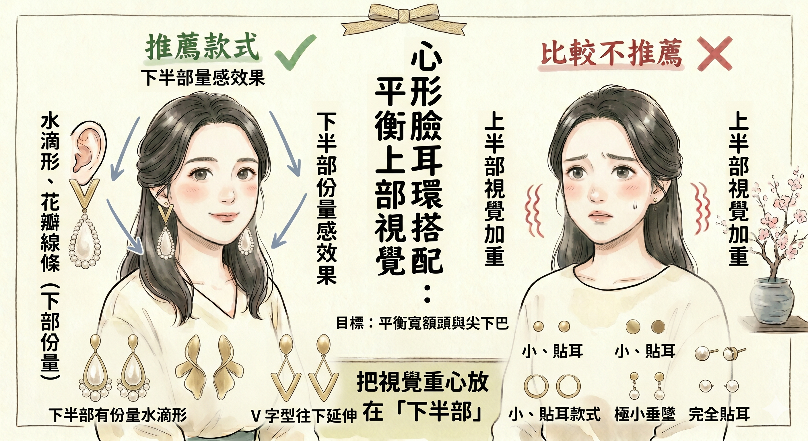 耳環與臉型配搭小秘訣 耳環與臉型配搭小秘訣