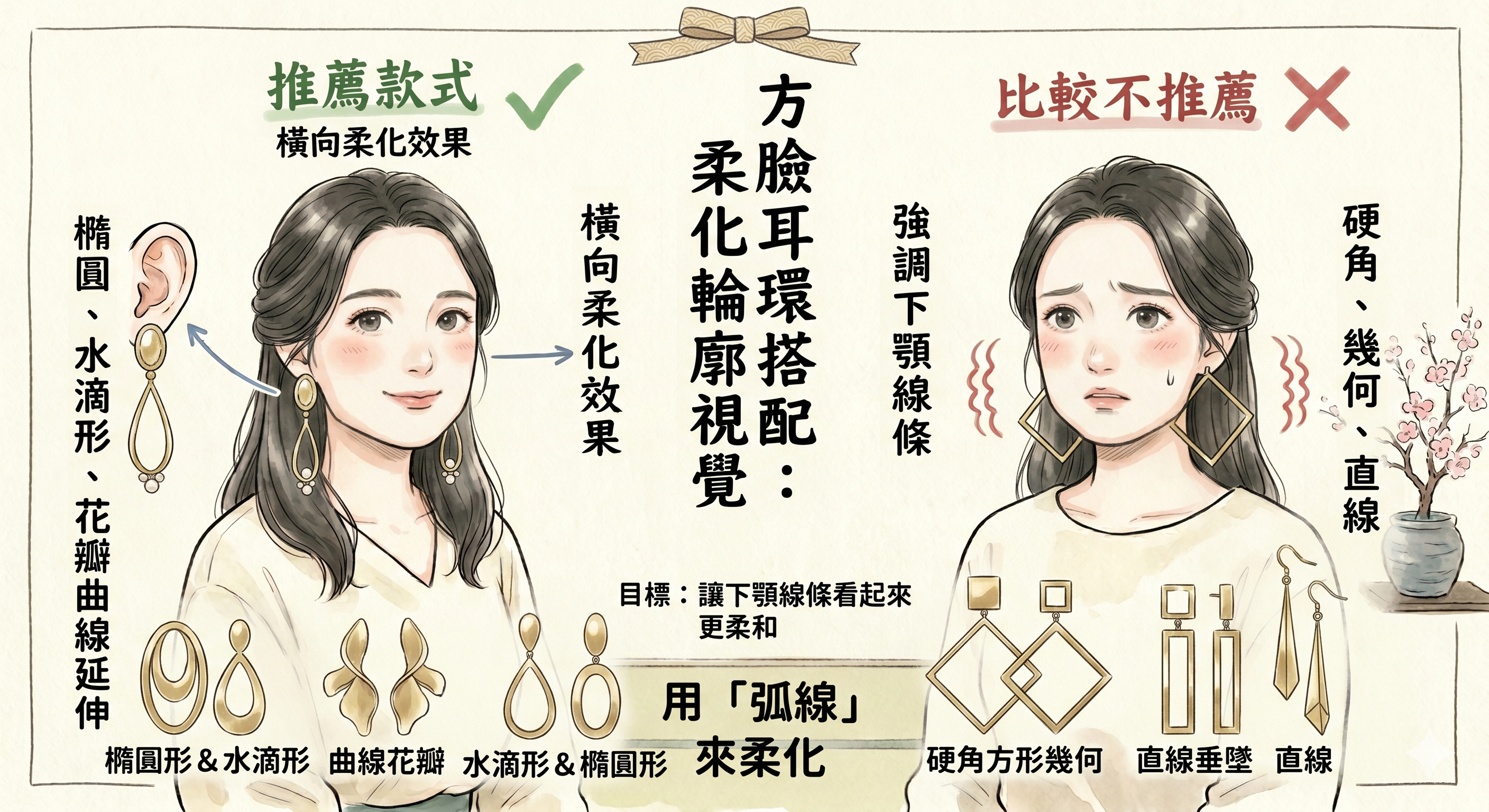 耳環與臉型配搭小秘訣 耳環與臉型配搭小秘訣