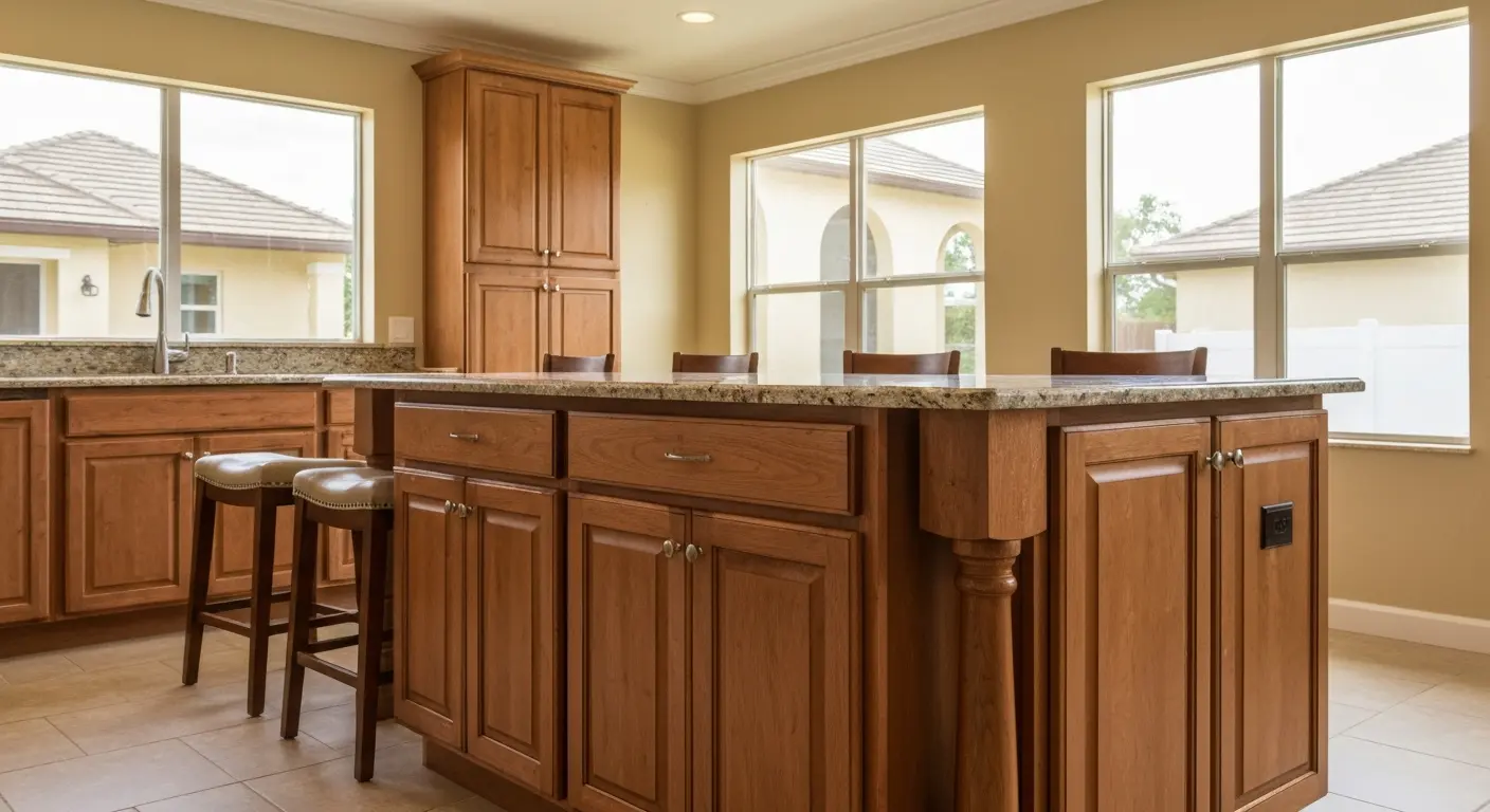 Kitchen island installation