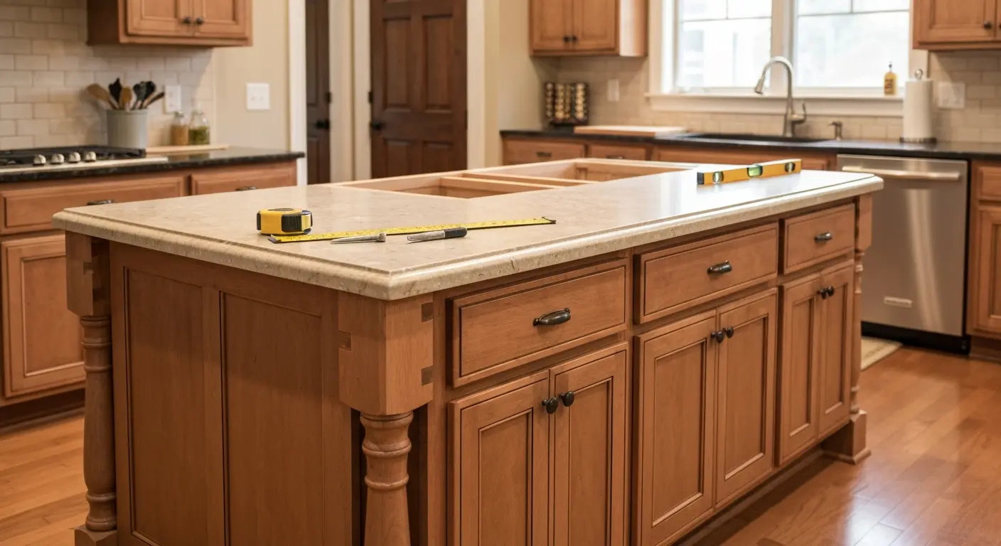 Kitchen island installation