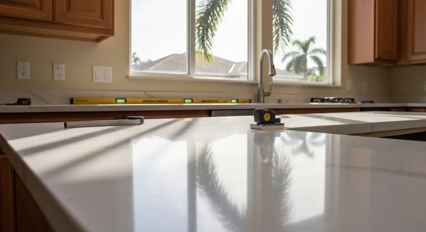 Kitchen countertop installation