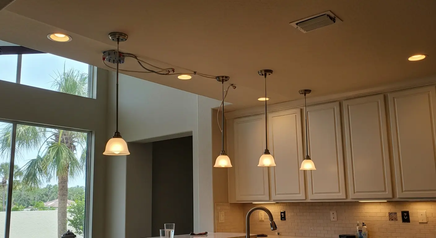 Kitchen lighting installation