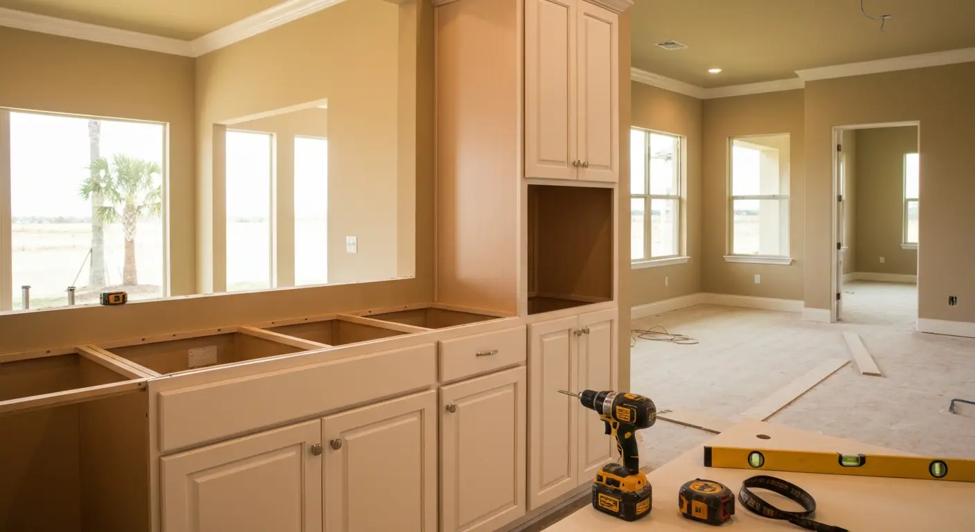 Custom cabinet installation