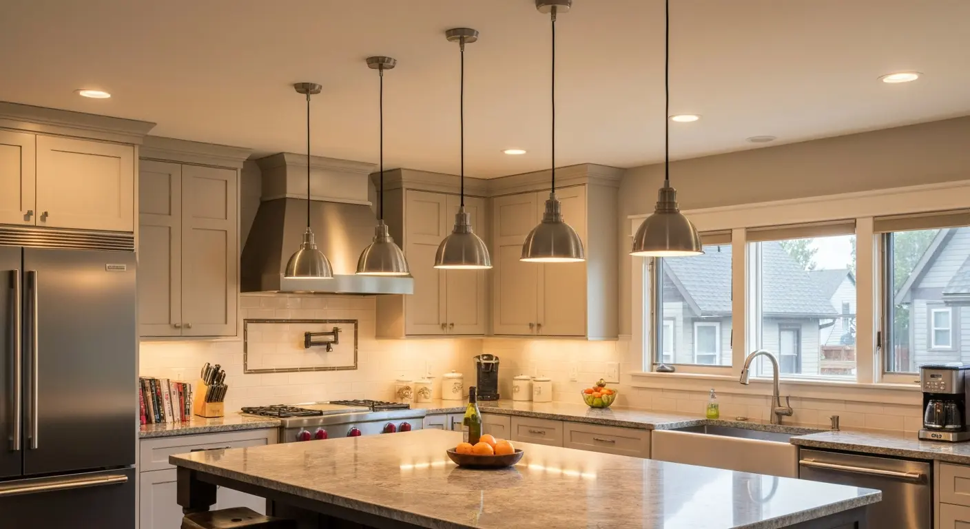 Island pendant lighting