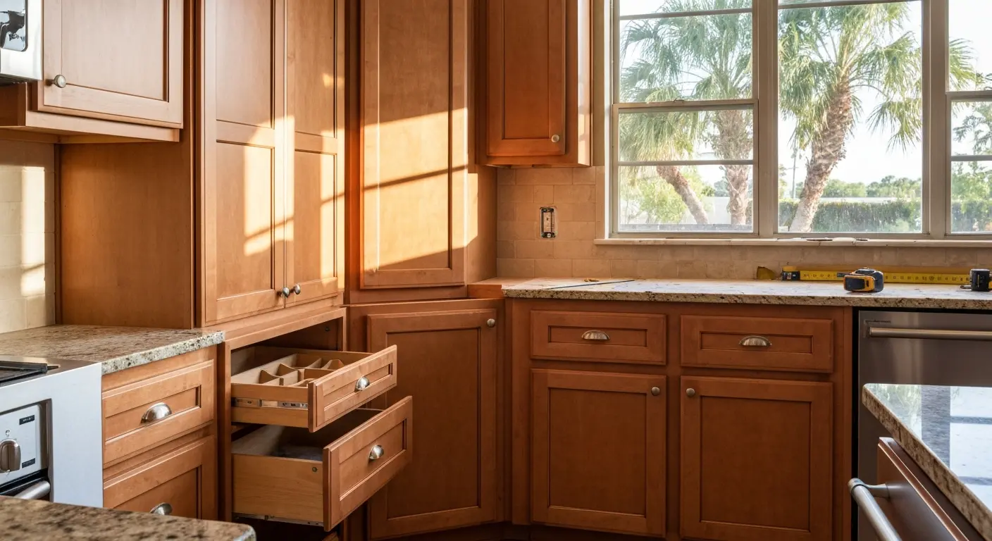 Custom cabinet installation