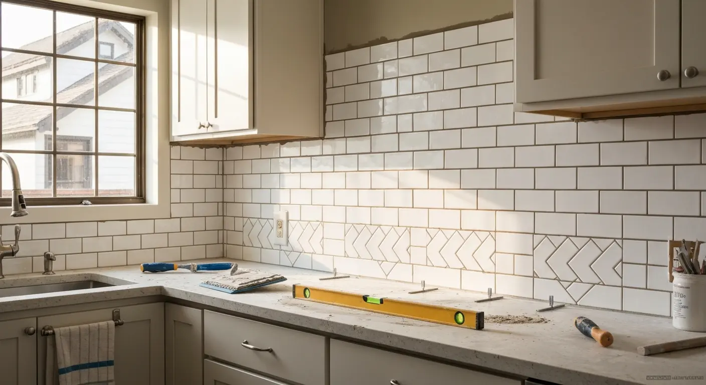 Backsplash installation