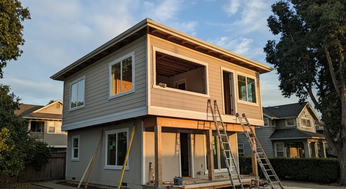 Second-story ADU addition